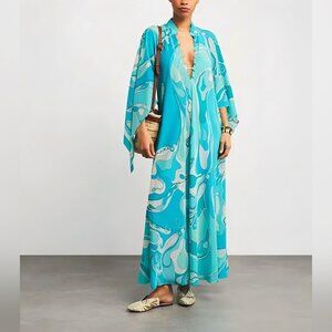 PUCCI Silk Orchidee Print Kaftan